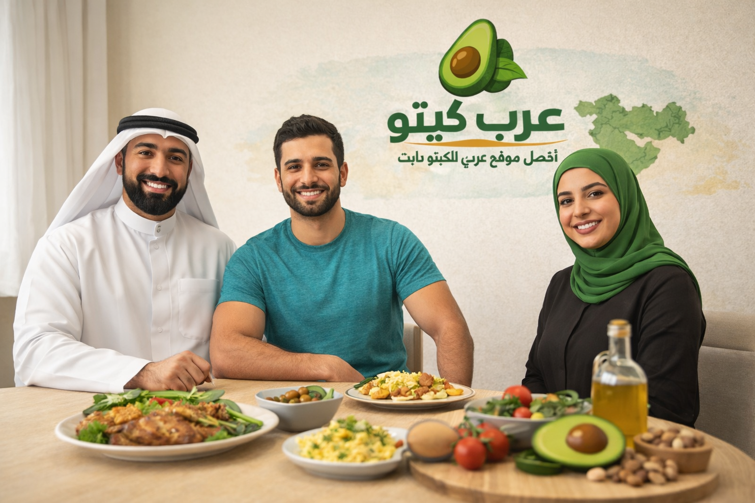 عائلة عربية تتناول وجبات كيتو صحية - عرب كيتو